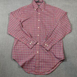 Lauren Ralph Lauren Classic Fit Non-Iron Plaid Button-Down Shirt Mens size 15
